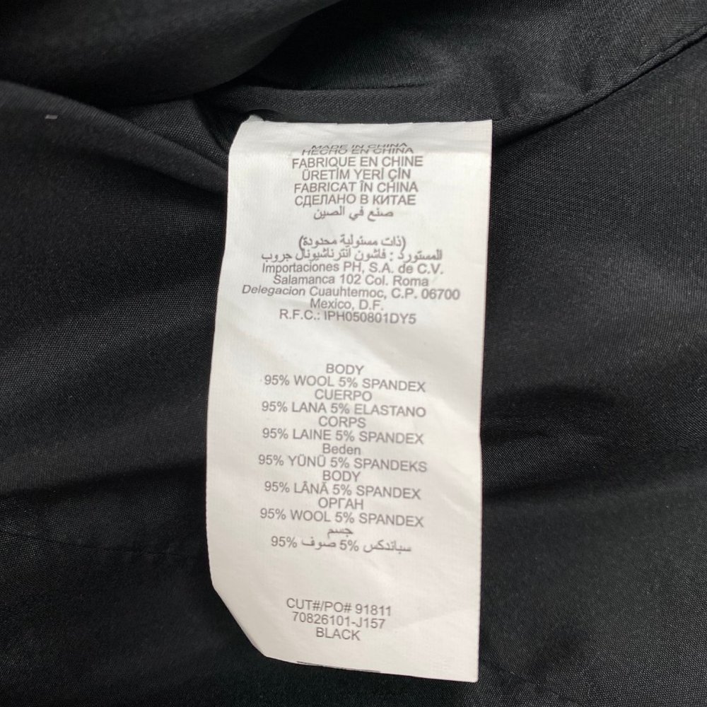 BEBE Black Wool Pleated Mesh Cocktail Dress #AZ4 - Picture 11 of 11